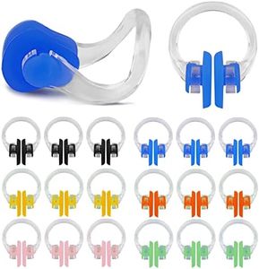 Minelife 18 Pcs Silicone Swimming Nose Clips Nose Plugs, Waterproof Nose Protector for Kids, Adults, Swimming, Surfing and Training(6 Colors)