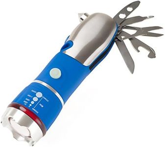 Multi Tool LED Flashlight, All In One Tool Light For Emergency, Camping and Cars By Stalwart (Blue) (With Glass Breaker and Seatbelt Cutter)