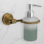 Plantex 304 Grade Stainless Steel Hand Wash Holder for Wash Basin Liquid Soap Dispenser/Bathroom Accessories - Niko (Antique)