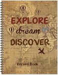 Faccito Teacher Record Book, 8.3'' x 11'' Travel the Map Record Book Undated Attendance Register Book Grade Book Student Roster Monthly Reminders Record Grading Chart Gifts for School Office Home