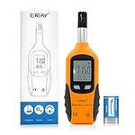 2 in 1 Digital Thermometer Hygrometer, ERAY Psychrometer Temperature and Humidity Reader Meter with Backlight, Thermo-Hygrometer with Dew Point and Wet Bulb Temperature, 9V Battery Included