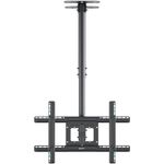 ONKRON Ceiling Mount for TV of 32-80 Inch, Long Ceiling TV Bracket up to 68,2 kg - Tilt and Swivel TV Bracket from Ceiling VESA 100x100 - VESA 600x400/Height Adjustable Ceiling TV Mount N2L-B Black