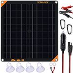 20W Solar Car Battery Trickle Charger & Maintainer, 12V Waterproof Solar Panel Trickle Charger, Portable Solar Panel Kit for Car, Boat, RV, Trailer, Motorcycle, Snowmobile, etc