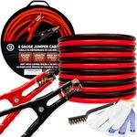 72HRS Jumper Cables, Booster Cable, Jumper Battery Cables for Roadside Emergencies (12 Feet (Pack of 1), 10-Gauge)