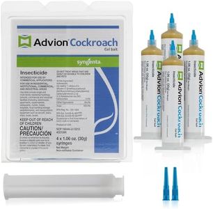 Advion Cockroach Gel Bait, 4 Tubes x 30-Grams, 1 Plunger and 2 Tips, German Roach Insect Pest Control, Indoor and Outdoor Use, Roach Killer Gel for American, German and Other Major Cockroach Species