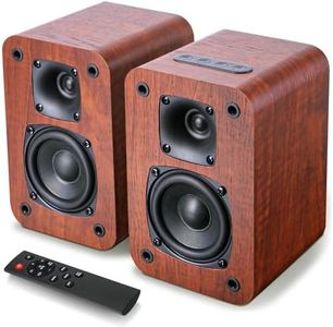 Saiyin Bluetooth Bookshelf Speakers for Record Player,Active Speakers with 3 Inch Woofer, Powered Speakers with Optical/AUX/TV-ARC Input for Turntable, PC and TV