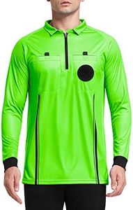 FitsT4 Men's Pro Soccer Referee Jersey Long Sleeve Ref Shirt