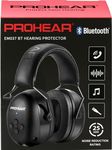 PROHEAR 037 Hearing Protection with Bluetooth, BT 5.3 Technology Headphones with Built-in Microphone and Noise Reduction for Mowing and Noise-Intensive Leisure Activities, SNR 30 dB, NRR25 dB - Black