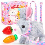 Tagitary Plush Bunny Toy for Kids,Interactive Realistic Bunny with Sounds,Walking,Ears Wiggling,Twitch Mouth and Nose,Hopping Rabbit Toys Easter Christmas Birthday Gift for Toddlers