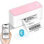 Phomemo Bluetooth Thermal Label Printer 4x6, Shipping Label Printer Desktop Thermal Printer Label Printer Machine, Compatible with Etsy, Shopify, eBay, Amazon, Royal Mail, FedEx, UPS, Pink