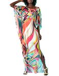 Women Chiffon Swimwear Swimsuit Cover up Caftan Turkish Beach Kaftan Dress