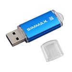 SIMMAX Memory Stick 32GB USB 2.0 Flash Drives Thumb Drive Pen Drive (32GB Blue)