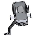 SKYCELL Mobile Holder for Scooty, Scooter & Activa - Universal Bike Mobile Stand Holder for Scooty, Scooter, Activa & More Black