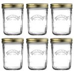 Kilner Wide Mouth Screw Top Lid Preserving Glass Jar 0.35 Litre Transparent (Pack of 6)