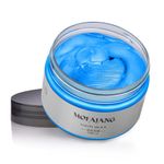 Hair Colour Wax, 120g Temporary Coloured Hair Paint Wax, Easy Washable Colour Change Hair Dye for Kids,Women,Men(Blue)