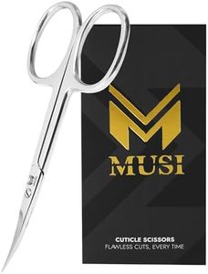 Cuticle Scissors Extra Fine Curved - 3.5” Stainless Steel Grooming Nail Scissors for Women and Men - Small Manicure Beauty Scissors for Toenails, Fingernails, Eyebrows, Facial Hair, Cuticles, Dry Skin