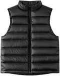 Happy Cherry Kids Winter Snow Puffer Down Vest Softshell Quilted Padded Sleeveless Jacket Ultra Light Waistcoat 4-12 Years, Black, 5-6 Years