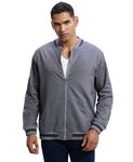 Jockey AM92 Men's Super Combed Cotton Rich Fleece Fabric Ribbed Cuff Jacket with Stay Warm Treatment_Performance Grey/Charcoal Melange_L