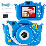 POSO Kids Camera for Boys with 32GB SD Card,Childrens Camera with USB Charging, Dual Lens Digital Camera for Kids,1080P HD Toddler Video Selfie Camera, Birthday Toy Gifts for kids age 3-10