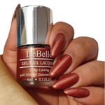 DeBelle Gel Nail Polish Bronze Onyx (Cinnamon Bronze Nail Paint)|Non UV - Gel Finish |Chip Resistant | Seaweed Enriched Formula| Long Lasting|Cruelty and Toxic Free| 8ml