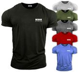 Gym Clothes for Men T Shirt Bodybuilding Clothes – BEBAK Workout Top Training Tops MMA (Jet Black, Medium)