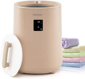 Costway Towel Warmer for Bathroom, 18 L Large Blanket Warmer with LED Display & Auto Shut Off, Portable Hot Towel Bucket for 2 101 cm x 178 cm Oversized Towels, Bathrobes, Blankets (Brown)