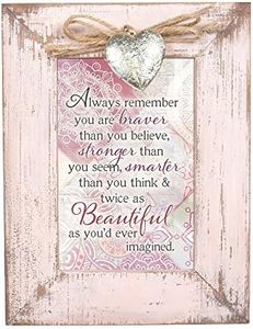 Cottage Garden Braver Stronger Cadre Photo avec médaillon Effet Vieilli Rose