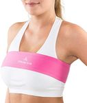 DREAM SLIM High-Impact Extra Sports Bra Support Band for Boob Bounce Breast Pain and Sagging P336 (Large, Pink)