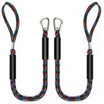 Botepon Marine Bungee Dock Lines, Boat Dock Rope, Jet Ski Accessories with Stainless Clip for for Jet Ski, SeaDoo, Yamaha WaveRunner, Kayak, Pontoon Boat, Dinghy (4 Feet)