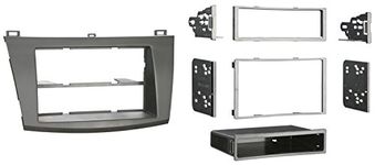 Metra 99-7514B Single or Double DIN Installation Dash Kit for 2010 Mazda 3, Painted Matte Black to Match Dash (Black) (997514B)