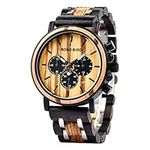 BOBO BIRD Mens Wooden Watches Luxury Lightweight Wood Watch Multi-Functional Display Men's Timepieces