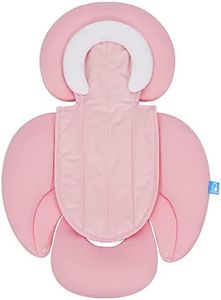 INFANZIA New 2-in-1 Head & Body Supports for Baby Newborn Infants - Extra Soft Stroller Cushion Pads Car Seat Insert, Seasons, Pink