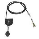 Zooke Universal Throttle Control Cable with Black Knob, Universal Fit, Excavator Throttle Control Cable Replacement 2.5 Meter / 8.2ft Manual Flexible Throttle Wire for EX230 EX230