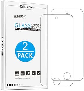 OMOTON Tempered Glass Screen Protector for New iPod Touch (7th / 6th / 5th Gen, 2015 / 2019 Released), 2 Pack