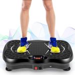 EVOLAND Vibration Plates, Vibration Fitness Exercise Machine for Home Use, with Bluetooth Speaker, 5 Program Modes, 2 Resistance Bands, Vibration Fitness Trainer, 330lb Max Load (B)