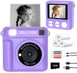 VFU Instant Print Camera for Kids - Kids Digital Camera Toddler Camera for Age 3-5, Instant Cameras That Print Photos for 4 5 6 7 8 9 10 Year Old Girl Birthday Gift