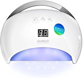 UV LED Nail Lamp, SUNUV 48W Gel Nail Polish Dryer with 30/60/99S Timer Sensor Removable Bottom Tray for Home and Salon