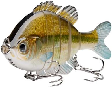BASSDASH SwimPanfish Multi Jointed Panfish Bluegill Swimbaits Hard Topwater Bass Lures Fishing Lure Crank Saltwater 3.5in/0.85oz