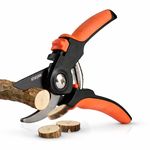 Sharpex Heavy Duty 8 Inch Garden Bypass Pruning Shears | SK5 Carbon Steel With Teflon Coating Blade | Tree Trimmers Secateurs, Plant Cutter For Home Gardening Scissors, Plant Branch Cutter For Tree