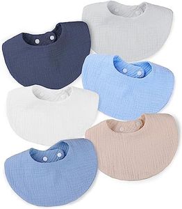 WD&CD 6 Pack Baberos Bebe Bandanas Unisex con 2 Ajustables Botón a Presión, Suave & Absorbente Bandana Bebe para Baberos Bebe Recien Nacido, Color 1