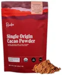 Raaka Chocolate Organic Cacao Powder - Unsweetened, Non-Alkalized, Perfect for Baking, Substitute for Cocoa Powder - Gluten-Free, Soy-Free, Sugar-Free, Allergen-Friendly - 8oz Resealable Bag