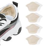 Heel Cushion for Loose Shoes, Heel Grips Liner Cushions Inserts Self-Adhesive Heel Protector Pads for Sneaker Shoe Too Big Men Women - Beige, 4 Pairs