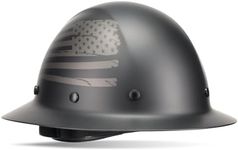Dynamic WolfJaw Fiberglass Full Brim Hard Hat with Wheel Ratchet, 8 Point Suspension, ANSI/ISEA Z89.1 Type 1 Certified, Glass G Electrical Rating, Black (280-HP1481USA-11)