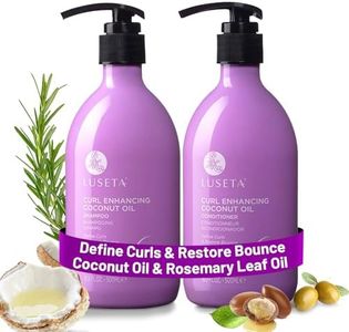 Luseta Curly Hair Shampoo & Conditioner Set with Coconut Oil, Unlimited Bounce and Definition for wavy and Coily hair, Reduce Frizz and Repair Dry Hair, for All Curl Types Sulfate Free 16.9Fl oz × 2