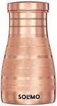 Amazon Brand - Solimo Copper Water Bottle | Bedside Carafe with Glass Lining |950 ml