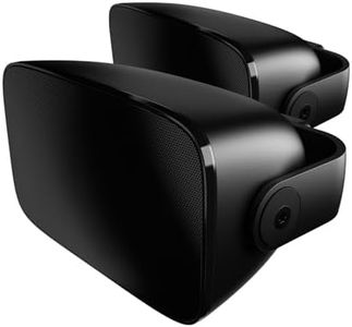 Bowers & Wilkins AM-1 Architectural Monitor Weather-Resistant Loudspeaker for Patio, Garden, or Poolside, 1" Aluminum-Dome Tweeter, 5" Glassfibre Cone Midrange & Auxiliary Bass Radiator (Pair, Black)