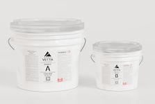 Vetta Coatings Epoxy (3 Gallon, 11.35L Kit) for Garages, Basements, Professional Concrete Floor Restoration, Two-Component, Glossy Finish, Self-Leveling, 100% Solids, Made in Canada, (2 Gal A + 1 Gal B) (Clear)