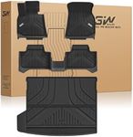 3W Floor Mats & Cargo Liner for BMW X3 G45 2025 2026, Accessories Custom Fit TPE All Weather 1st & 2nd Row Car Mats and Trunk Liners for BMW X3 30/M50 xDrive