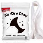 iFergoo Air Dry Clay, Ultra Light Modeling Clay, Magic Clay DIY Creative Modeling Dough, Kids Gifts for Girls Boys-1.1 Lbs/ 500 g (White Clay)