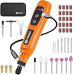 HARDELL Mini Cordless Rotary Tool, 5-Speed Type-C Charging Rotary Tool Kit with 43 Accessories, 3.7V Power Rotary Tool for Sanding, Polishing, Engraving, Carving, Grinding, DIY Crafts
